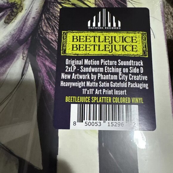 Beetlejuice Beetlejuice Soundtrack 2-LP ~ Exclusive Color + Art Print ~ Sealed! - Picture 5 of 5